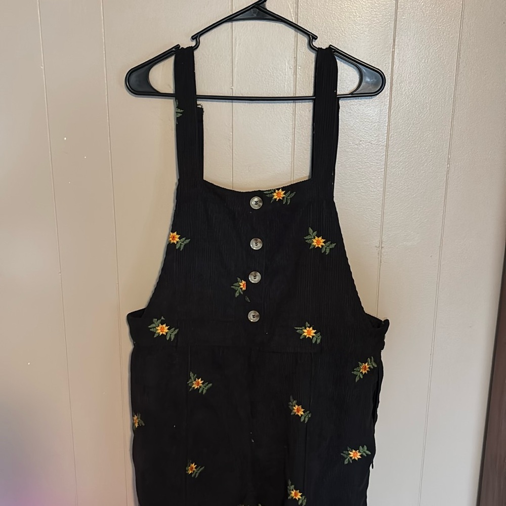 Floral overalls
